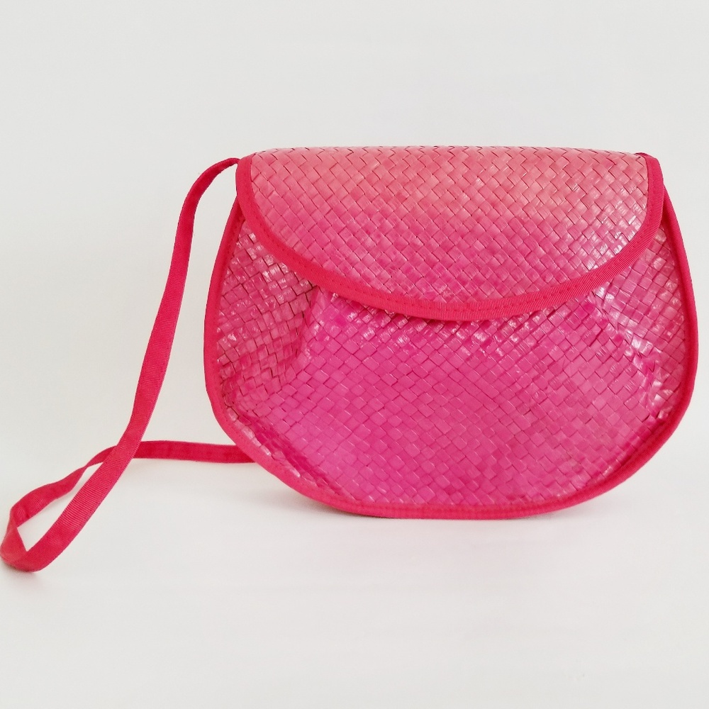 Red Vintage Straw Clutch
